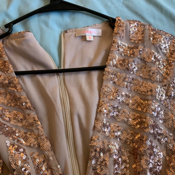 Luxxel rose gold sequins romper - Picture 3 of 3